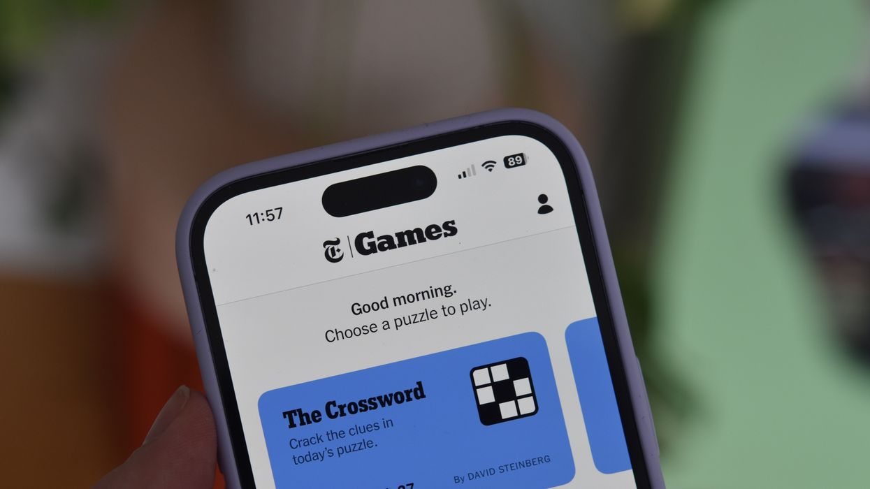 New York Times Games home screen.