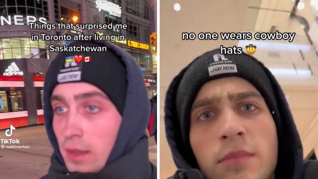 Newcomer to Canada exploring Toronto.