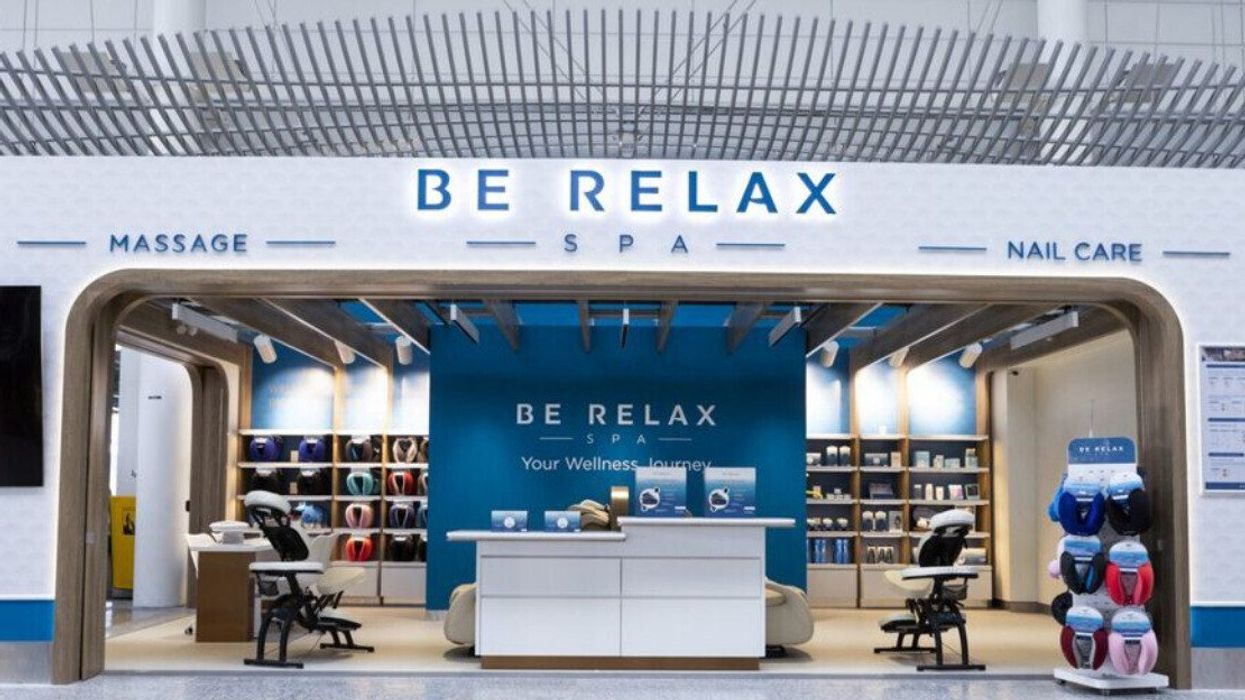 Newly opened Be Relax location at Pearson Airport.
