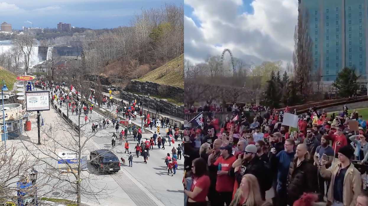 Niagara Anti-Lockdown Rally Had Crowds Filling The Streets This Weekend (PHOTOS)