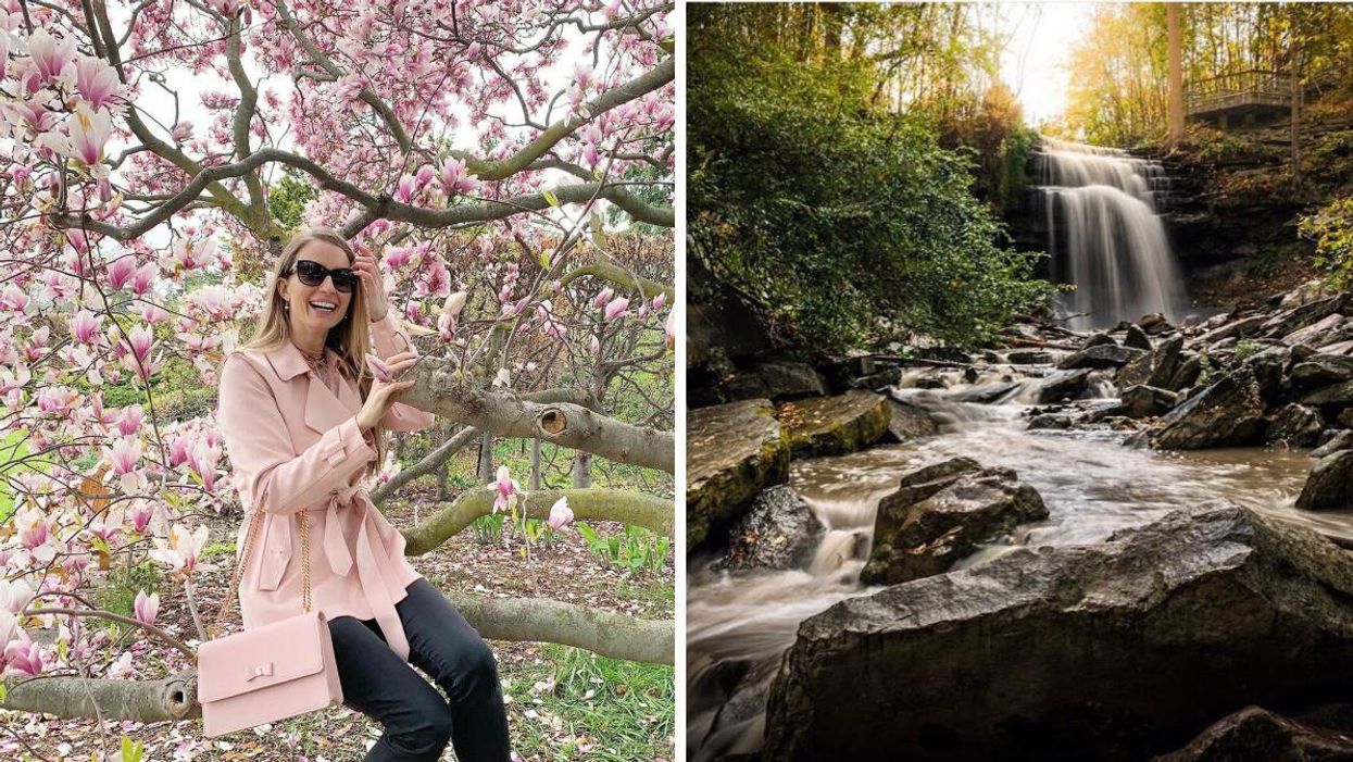 Niagara Botanical Gardens, Right: Smokey Hollow Falls.