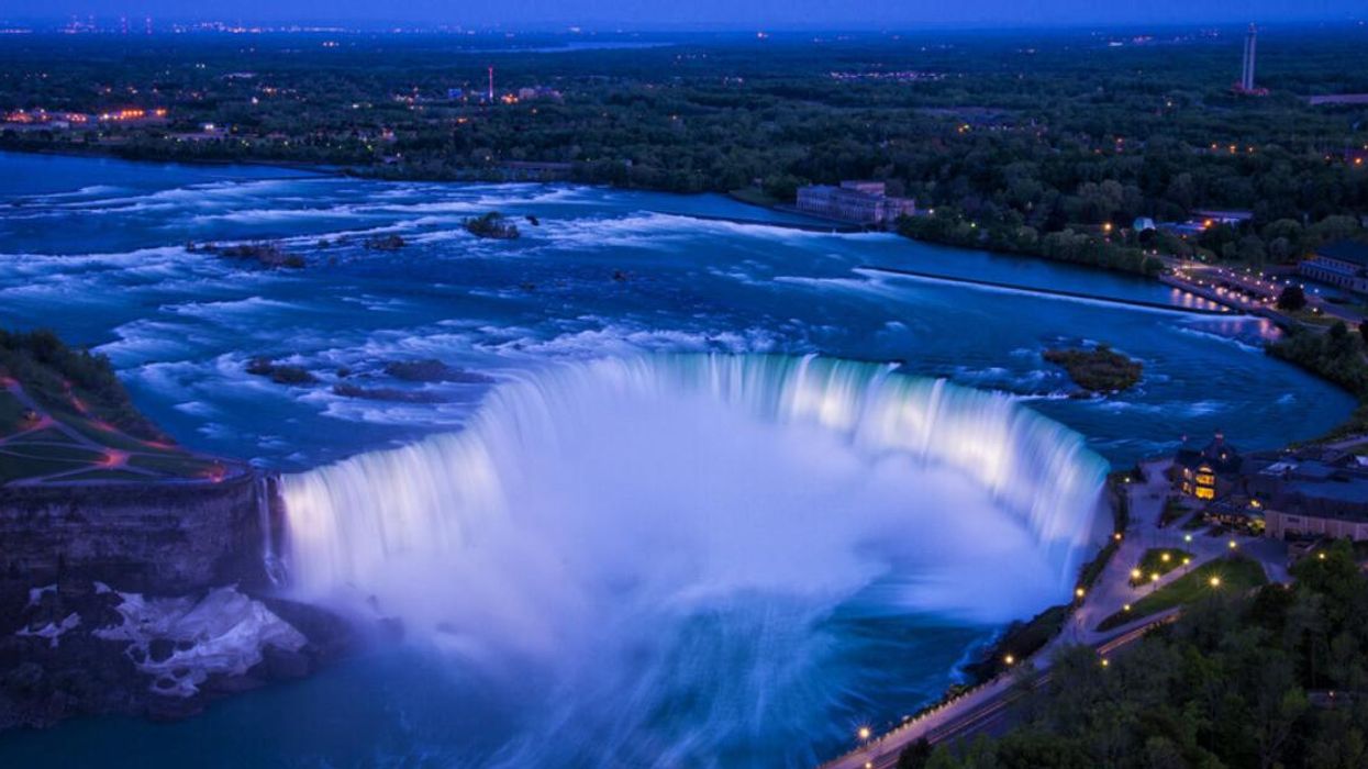 Niagara Falls at night.