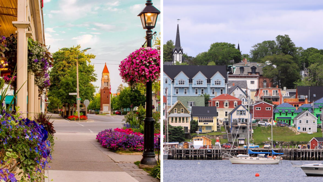 Niagara-on-the-Lake in Ontario. Right: The picturesque Lunenburg in Nova Scotia.