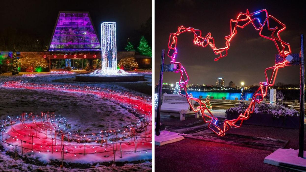 Niagara's Iconic Lights Fest Just Turned Into A Twinkly Winter World With A Snow Cave & More