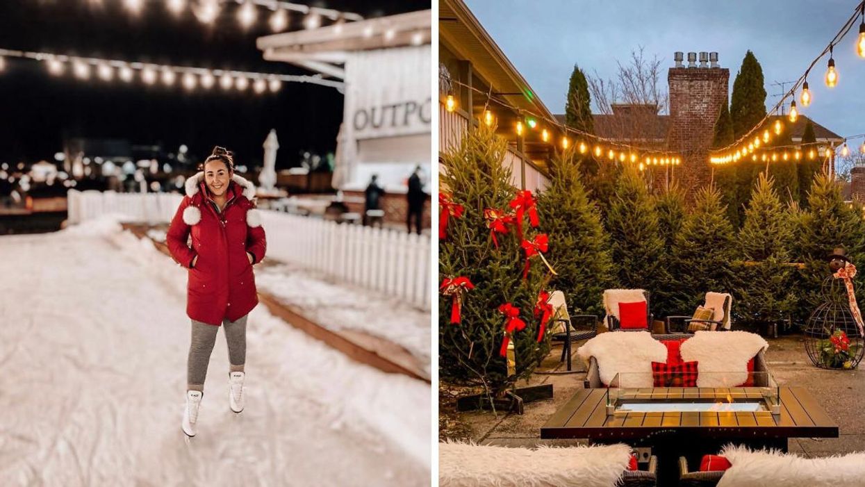 Niagara’s New Ice Rink Is In A Twinkly Winter Garden & You Can Sip Boozy Drinks By A Fire
