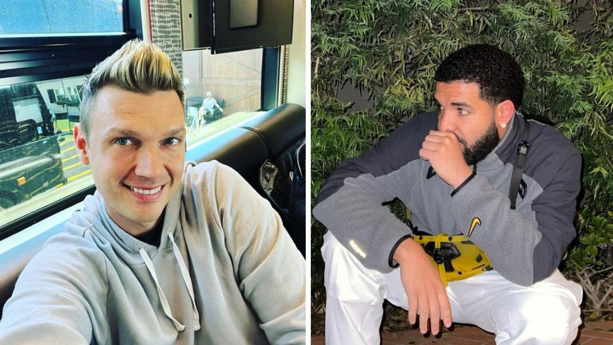 Nick Carter. Right: Drake.