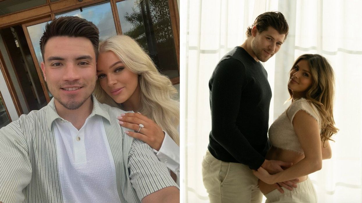 Nick Suzuki et Caitlin Fitzgerald. Droite : Josh Anderson et Paola Finizio.