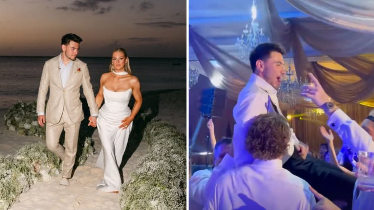 Nick Suzuki et sa femme Caitlin. Droite : Nick Suzuki.