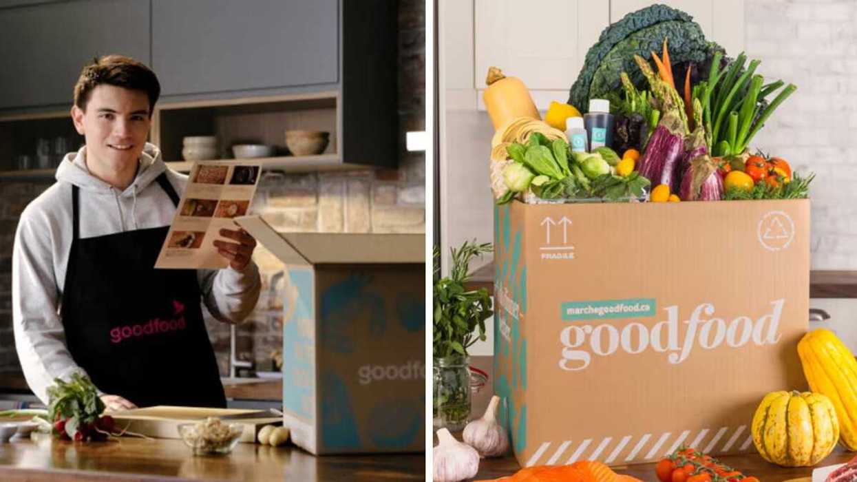 Nick Suzuki with a Goodfood meal kit box