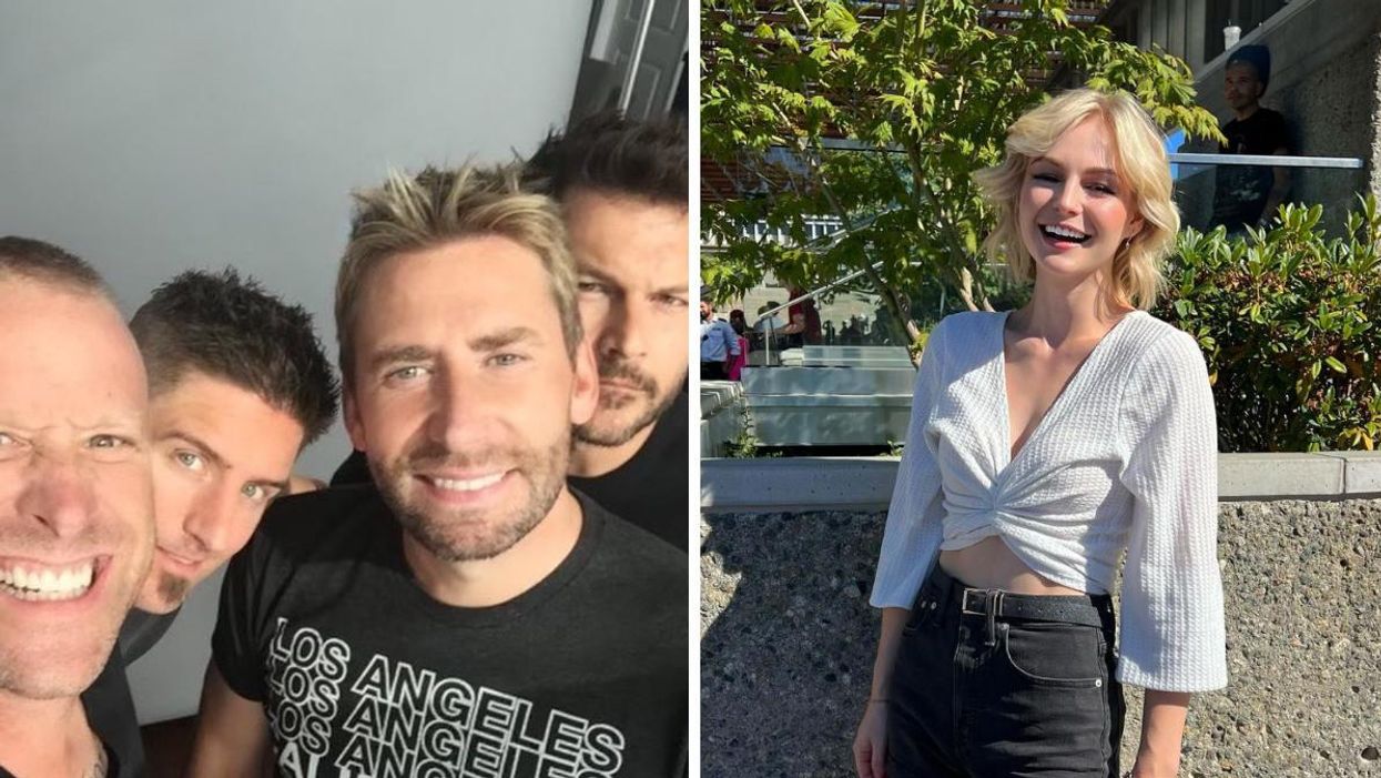 Nickelback. Right: Kris Collins.