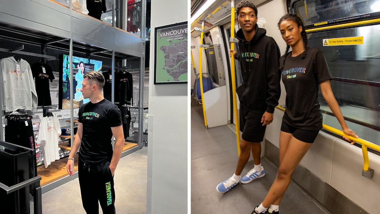 Nicolas Budisa in Foot Locker. Right: Foot Locker models rocking OBC.