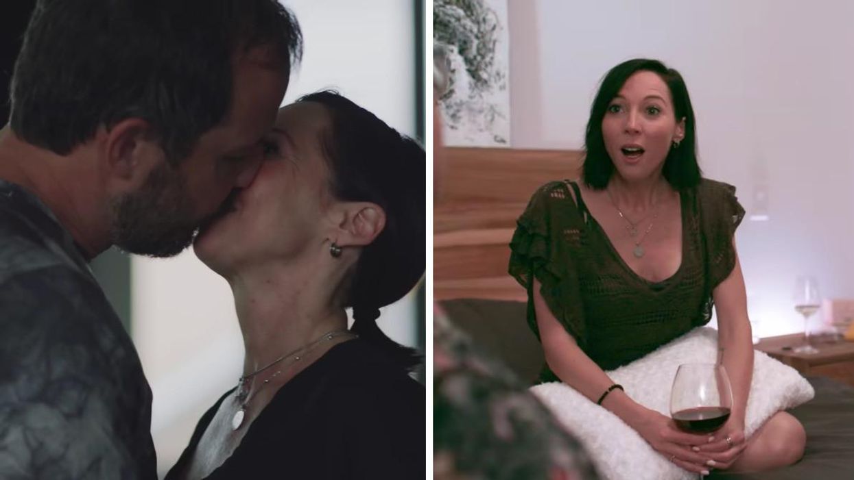 Nicolas et Mélanie de 5 gars pour moi. Droite : Mélanie à 5 gars pour moi.