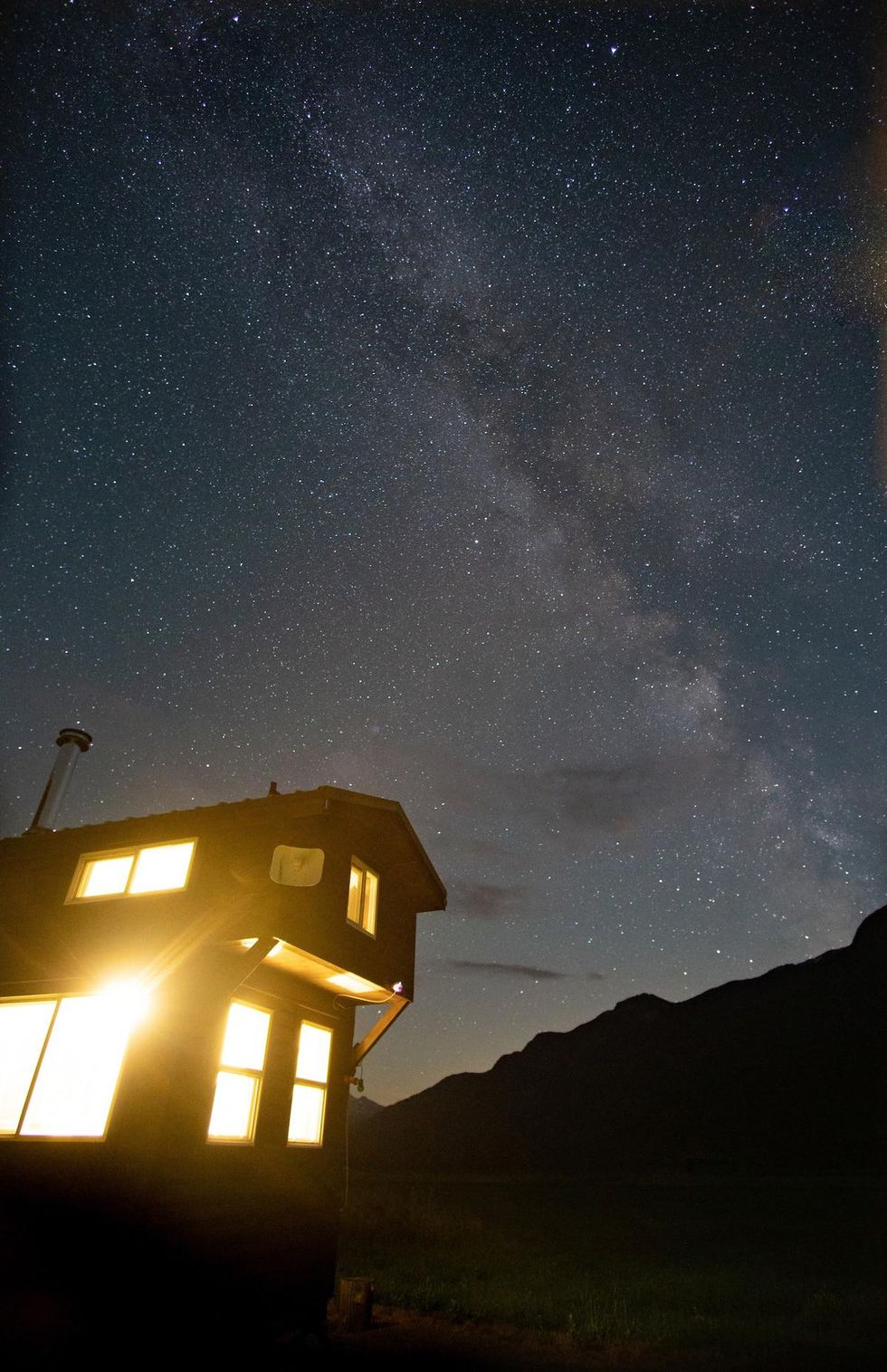 Night sky at a cabin in B.C.