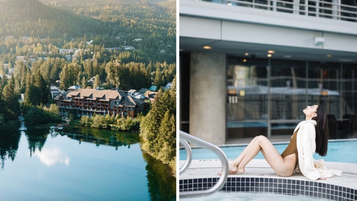 Nita Lake Lodge in Whistler, B.C. Right: Shangri-La Hotel in Vancouver.