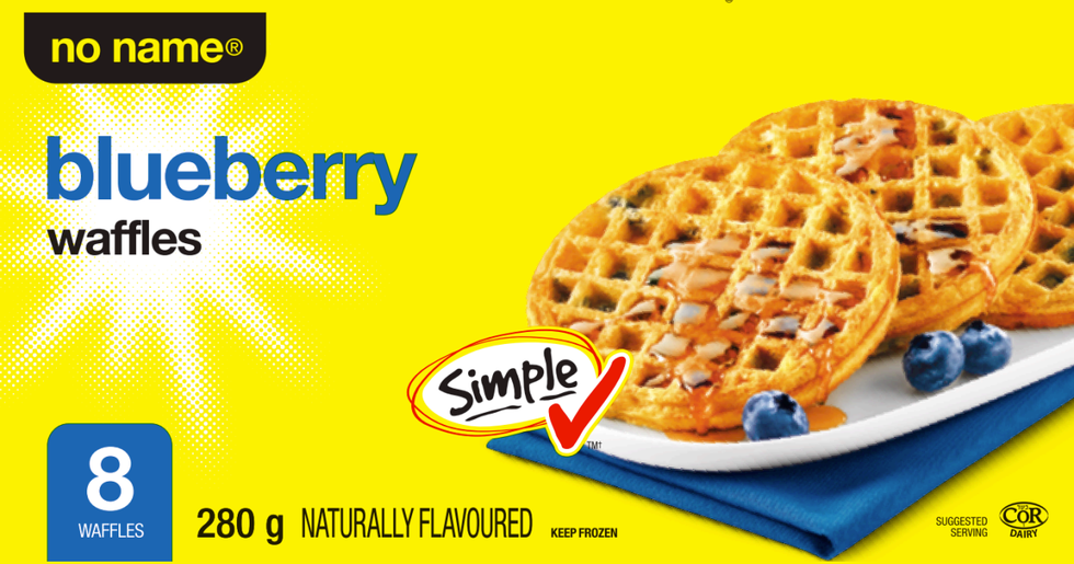 No Name brand Blueberry Waffles.