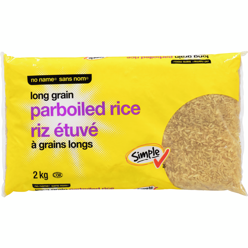 No name long-grain parboiled rice, 2 kg.