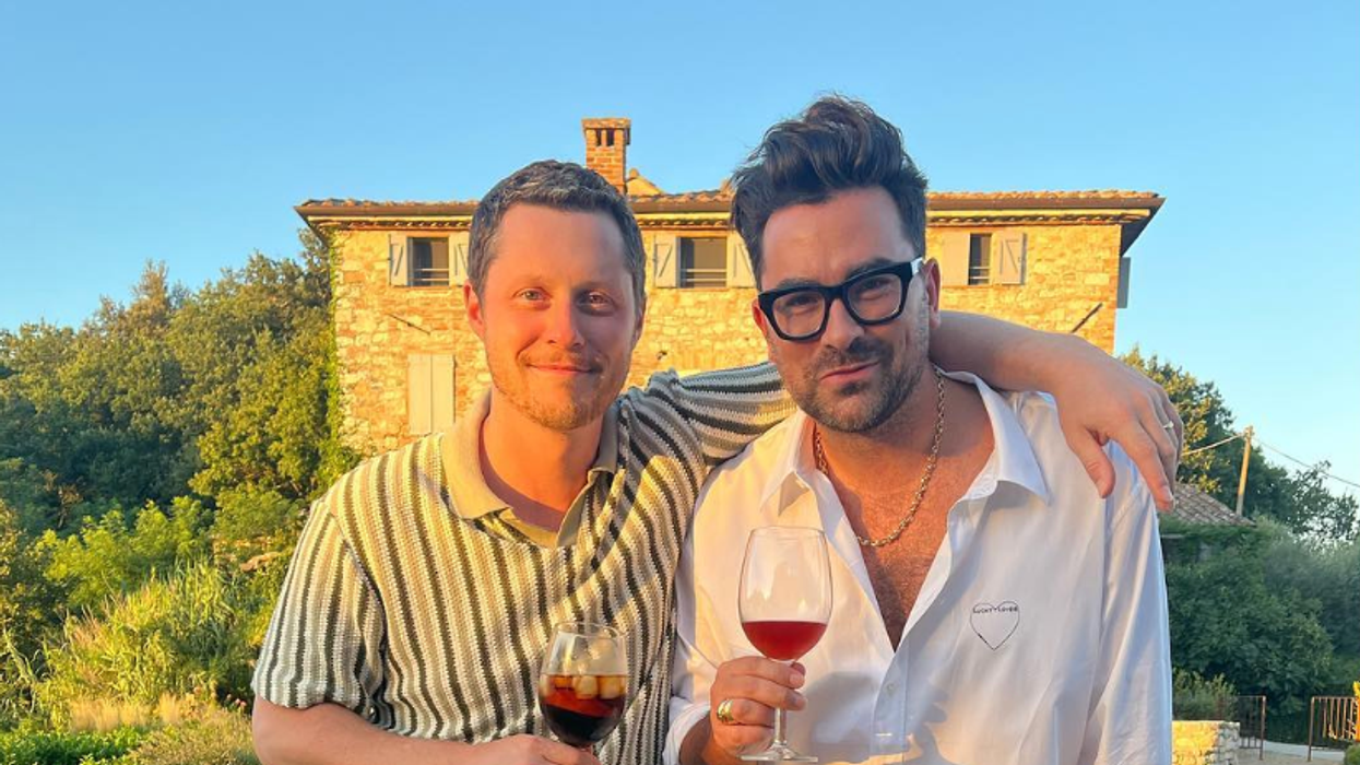 Noah Reid and Dan Levy in Italy.