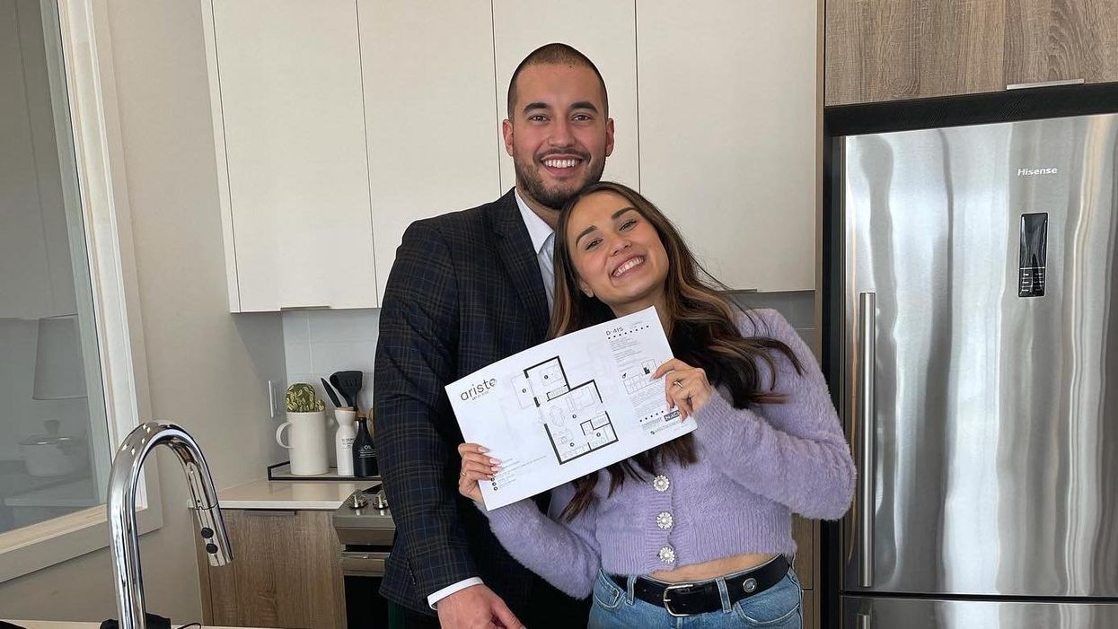 Noémie et Vincent d'OD Chez Nous dans leur condo à vendre.