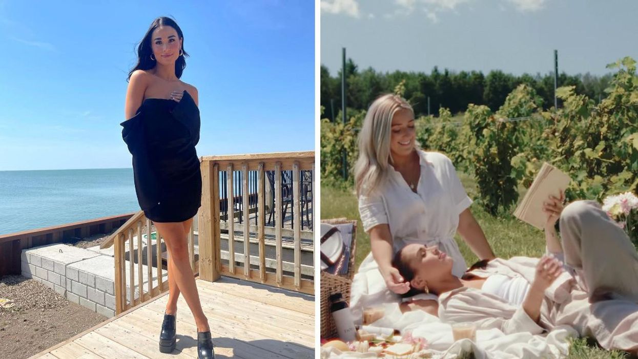 Noémie Marleau. Droite : Noémie Marleau et son associée Maude Murphy.