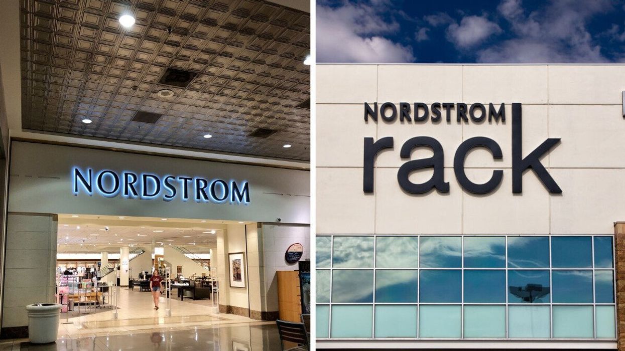 Nordstrom is winding down operations in Canada. Right: Nordstrom Rack will also be closing down.