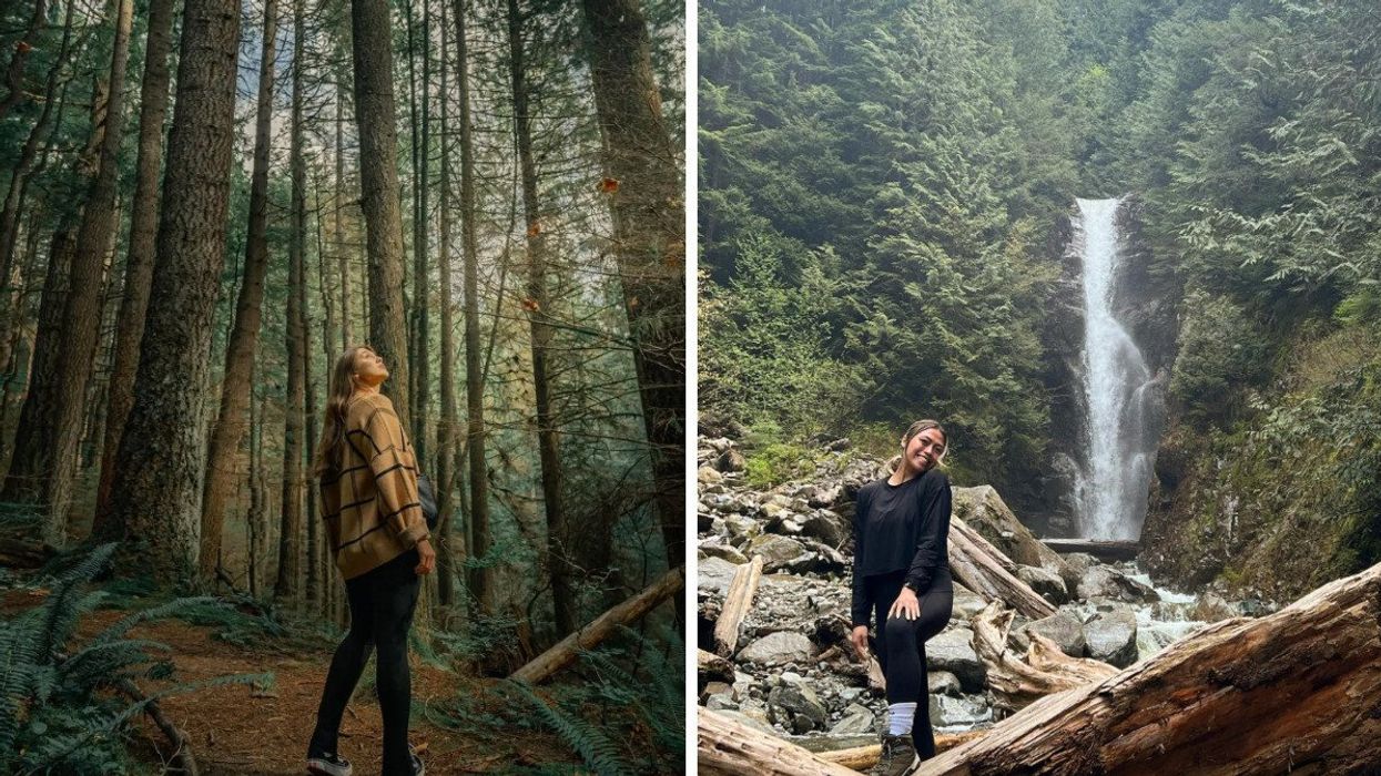 North Vancouver trail. Right: Norvan Falls.