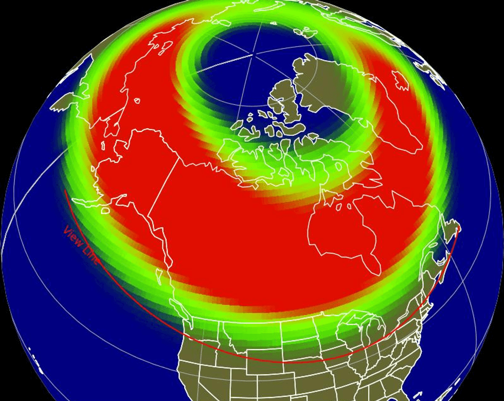 northern lights forecast map of canada for night of march 18