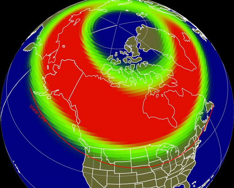 northern lights forecast map of canada for thursday august 7 2025