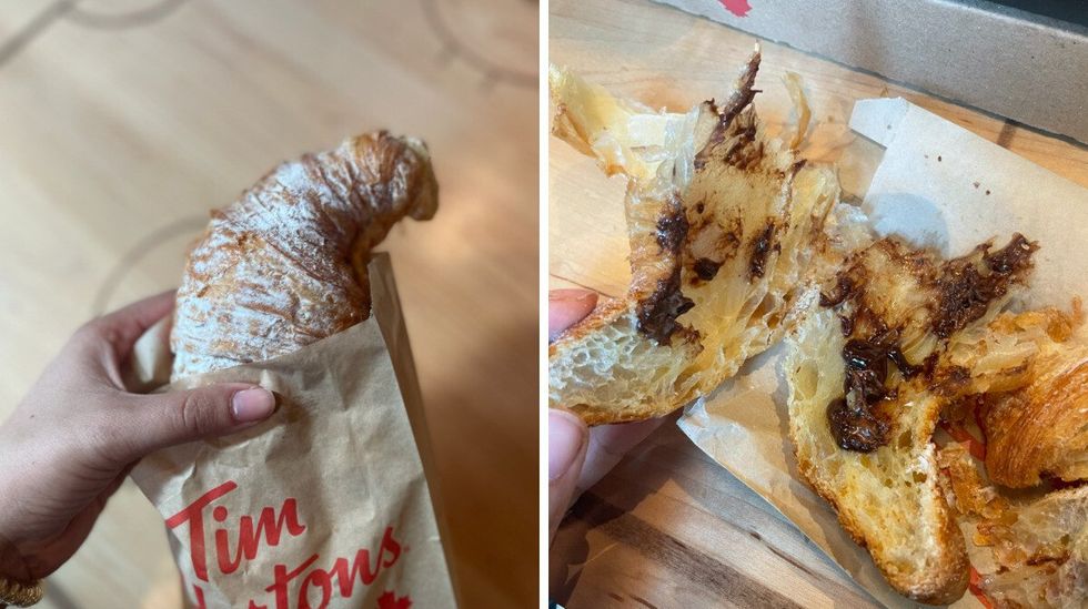 Nutella Croissant at Tim Hortons.