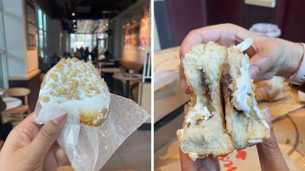 Nutella S'mores Donut at Tim Hortons.