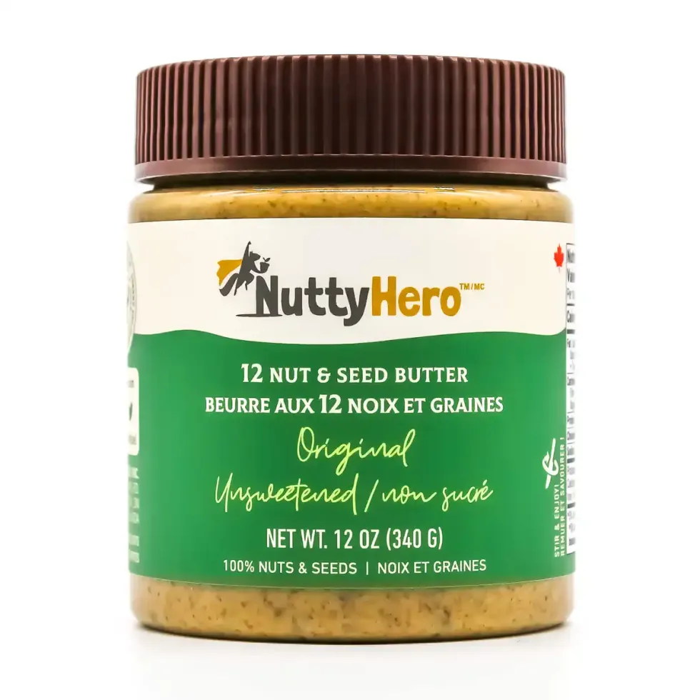 NuttyHero 12 Nut & Seed Butter \u2013 Original Unsweetened, 340 g.