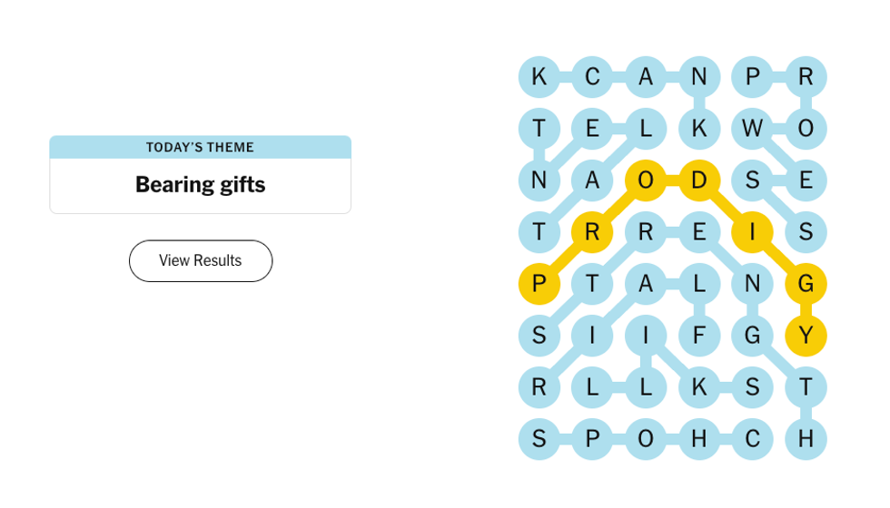 NYT Strands answers for March 12.