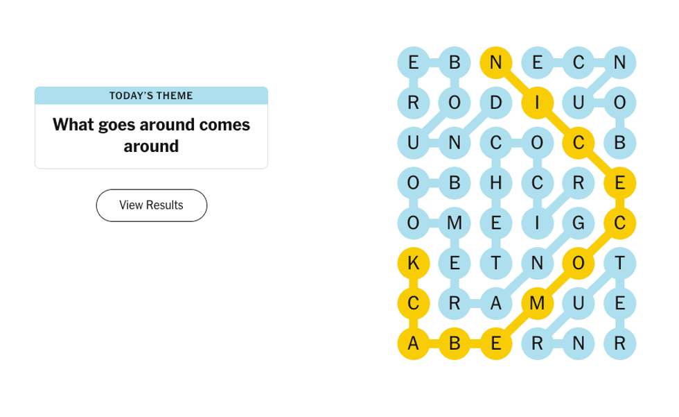 NYT Strands answers for March 13.