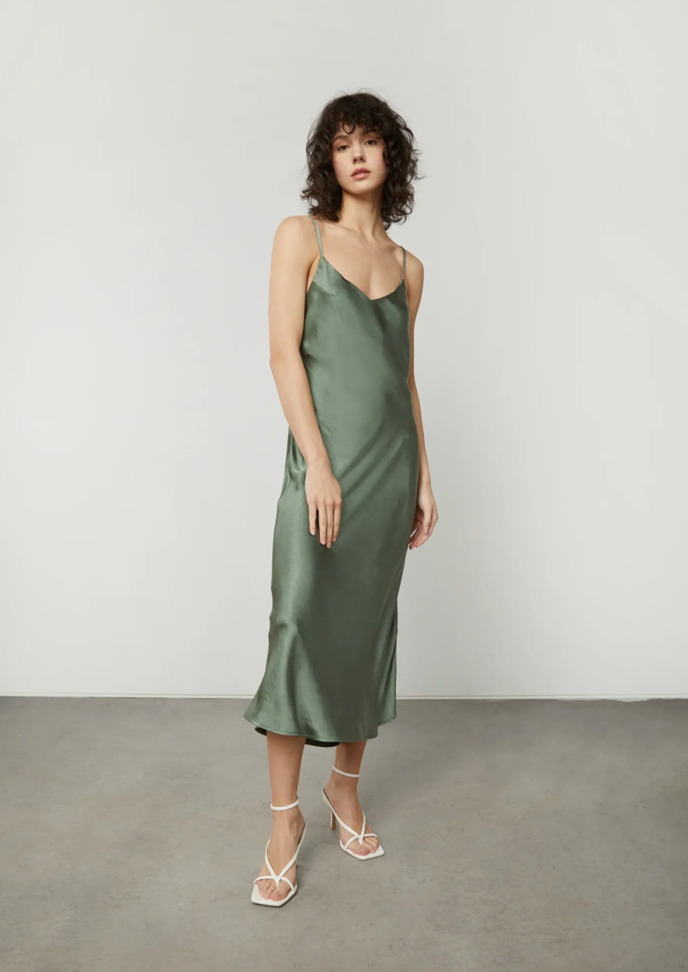 Oak + Fort Midi Slip Dress.