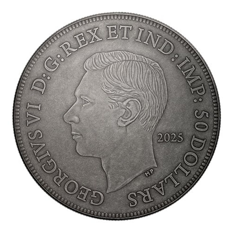 obverse side of emanual han's original sketch royal visit coin