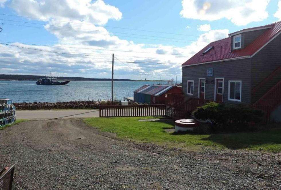 Ocean views from the big waterfront property.