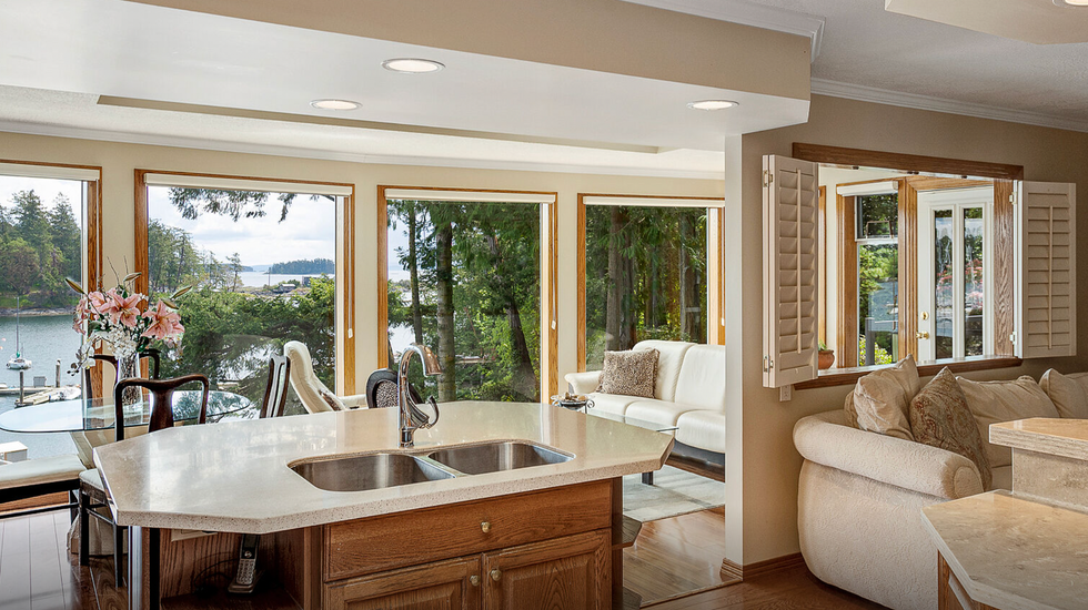 Ocean views from the kitchen.