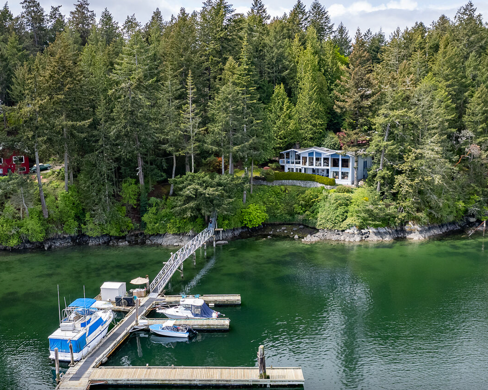 Oceanfront home and dock.