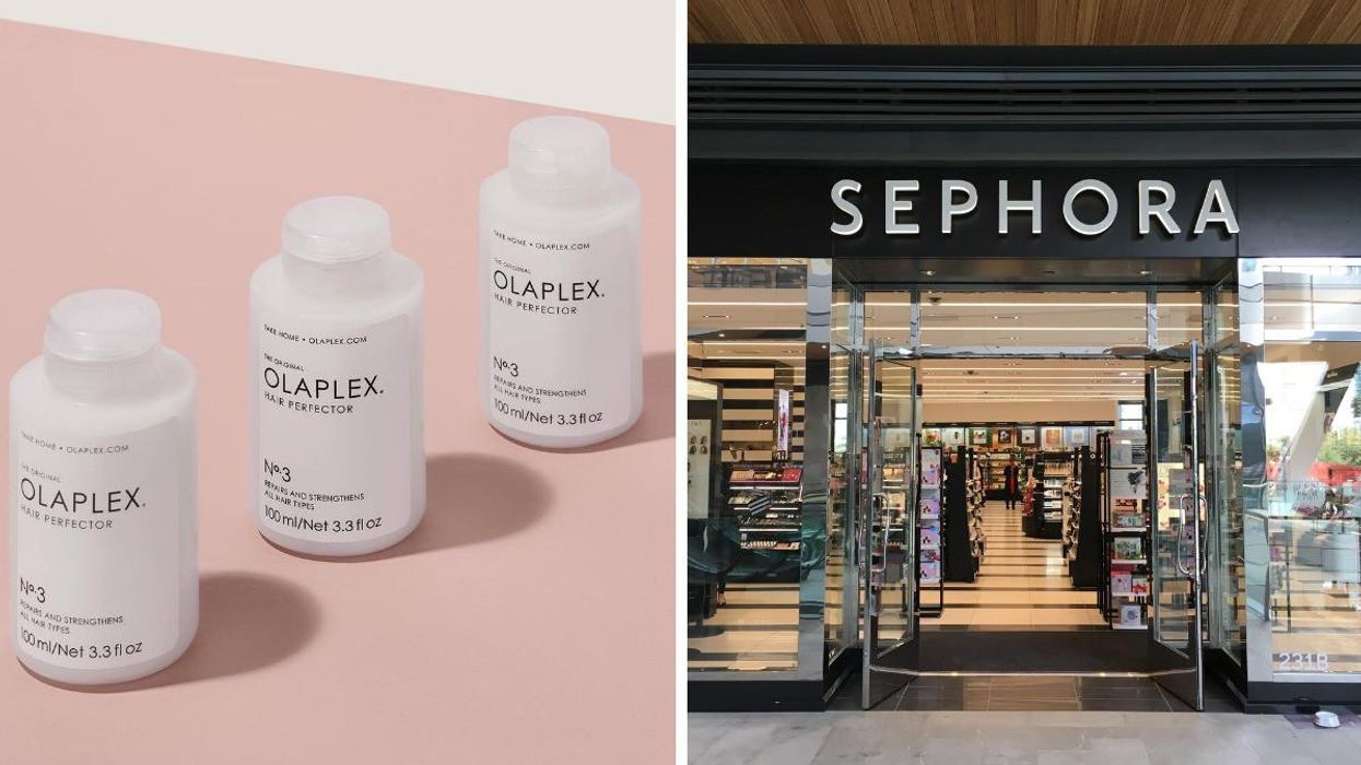 Olaplex No. 3 Hair Repair Perfector. Right: Sephora store.