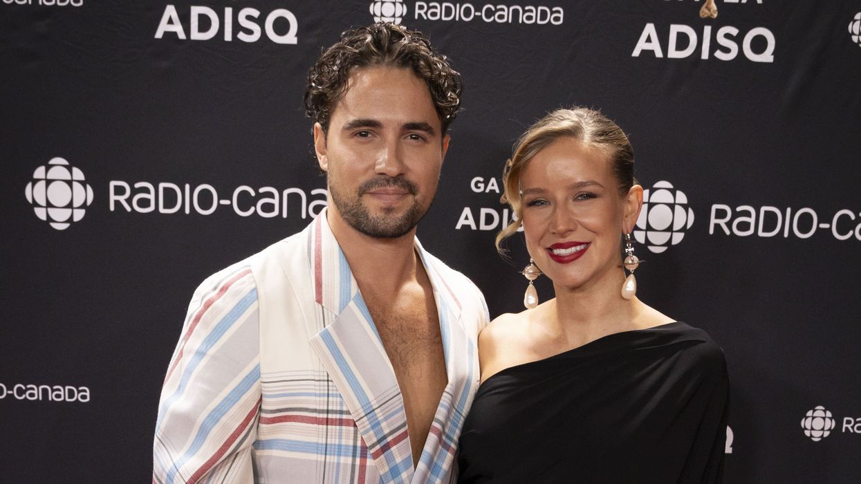 Olivier Dion et Emy-Jade Greaves au gala de l'ADISQ 2023.