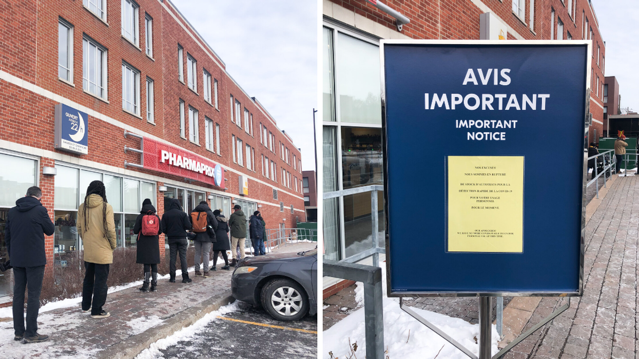 On a essayé d'avoir des tests rapides à Montréal et ça ne s'est pas passé comme prévu