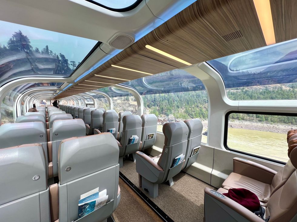 On board Rocky Mountaineer.