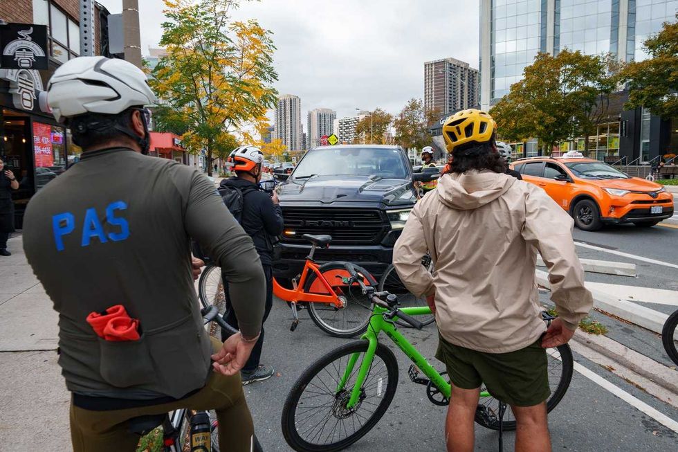 One arrest in Toronto bike lane removal protest