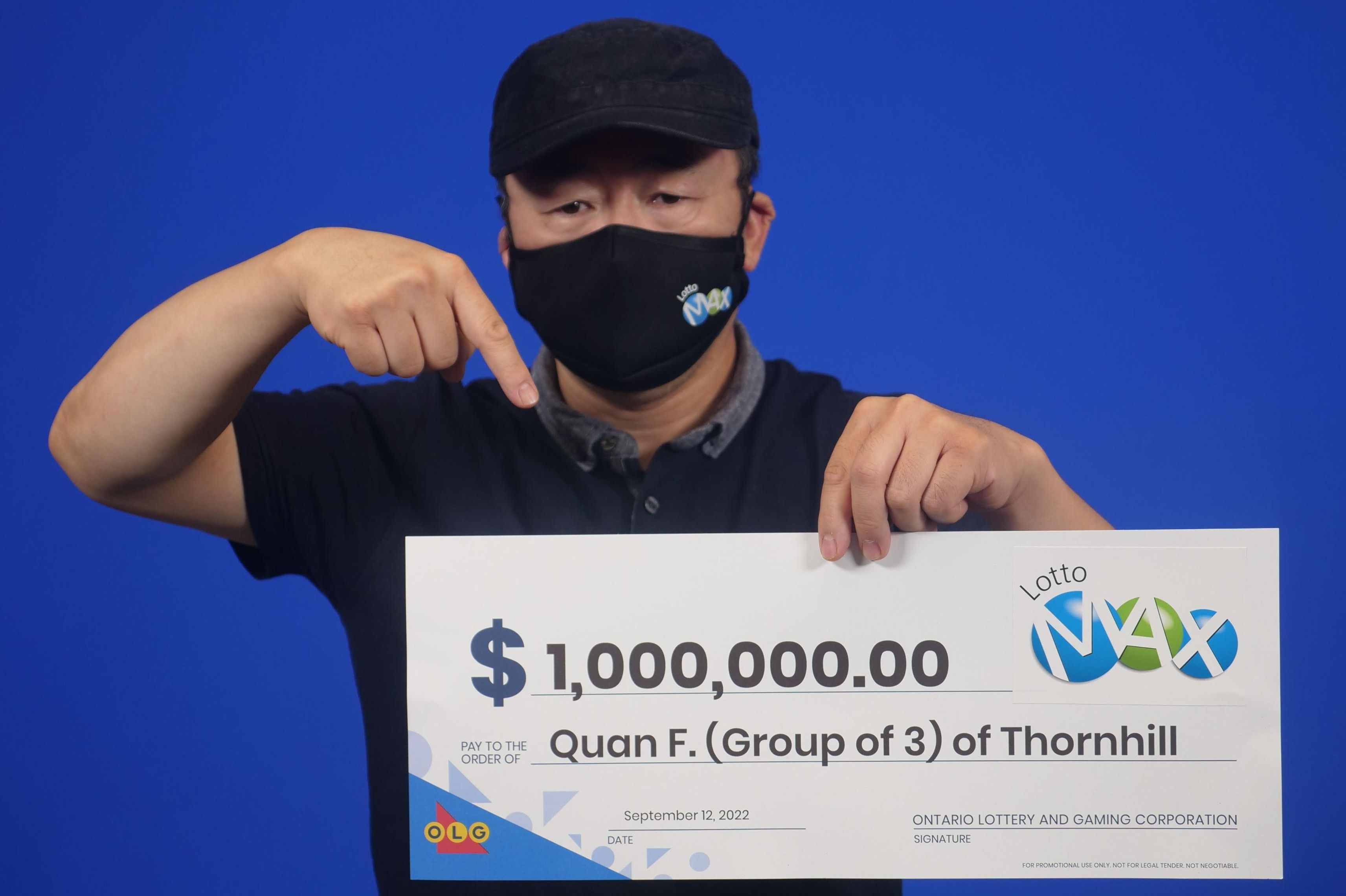 One of the Ontario lottery winners, Quan Fu.