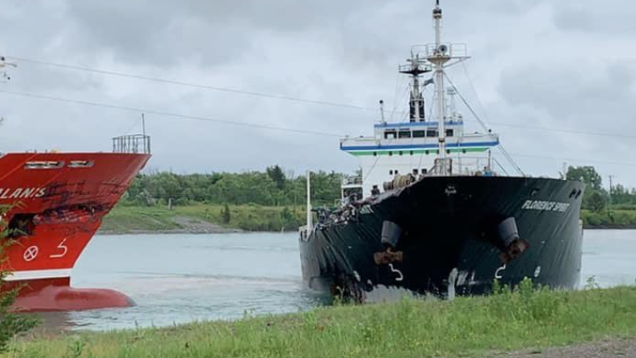 Ontario Cargo Ships Smashed Into Each Other At A Canal This Weekend (VIDEO)