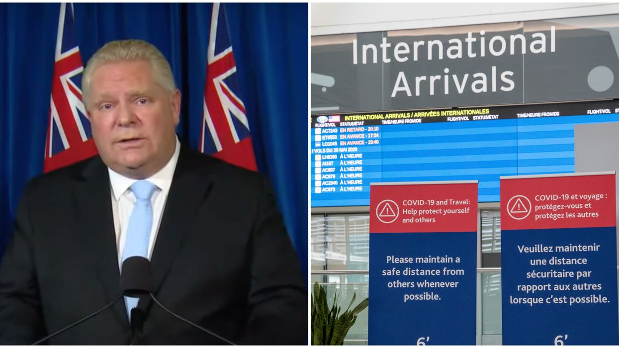 Ontario COVID-19: Ford Says He'd Put Checkpoints Outside Pearson Airport To Test People