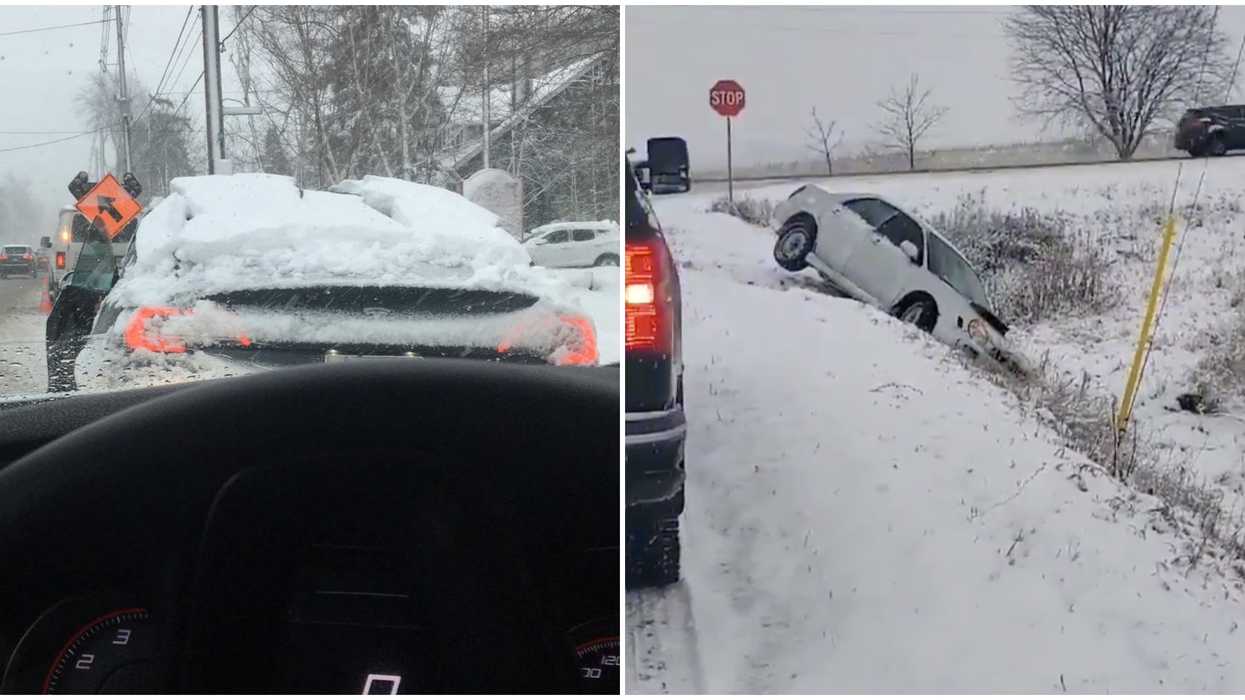 Ontario Drivers Just Couldn't Handle The Snow Today (PHOTOS)