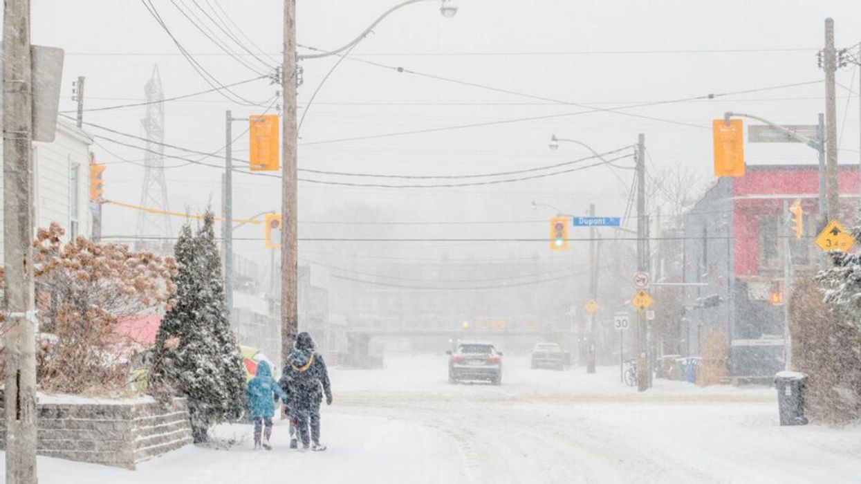 Ontario in a snowstorm