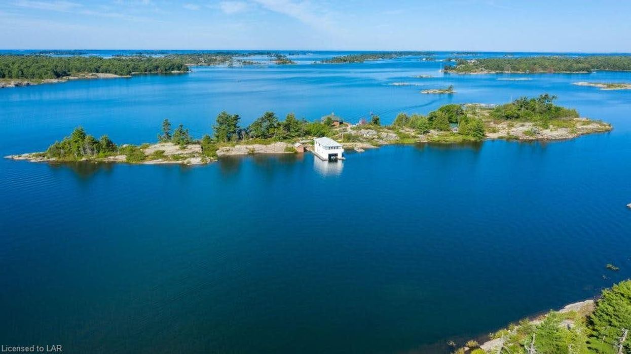 Ontario Island For Sale Comes With Matching Cabins For You & Your BFF