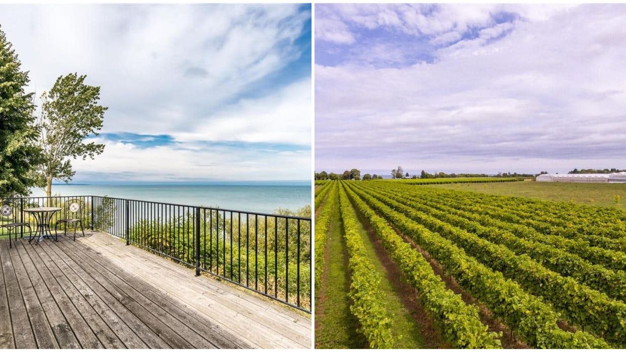 Ontario Lakefront Home For Sale Is Full Of Vineyards & Gorgeous Waterfront Views