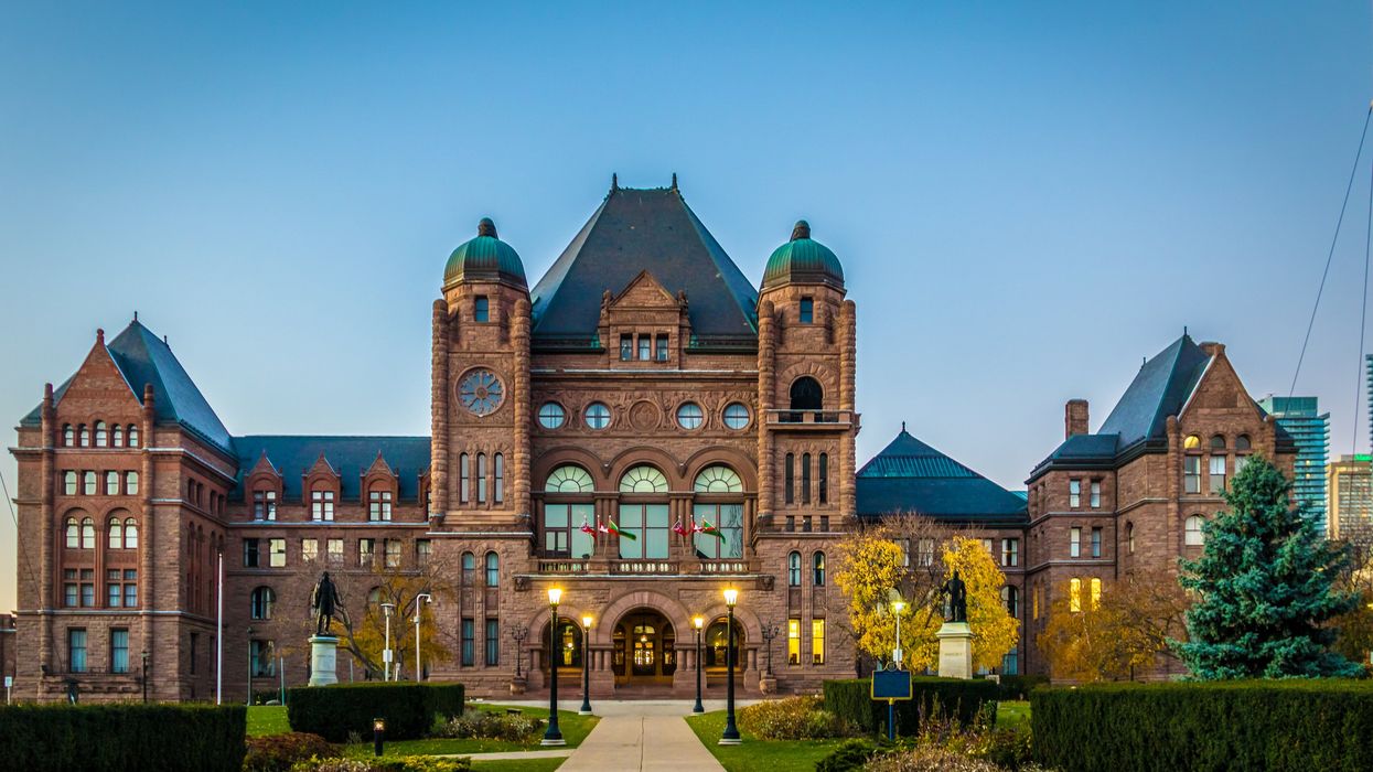 Ontario Legislature building at Queen's Park, Toronto.
